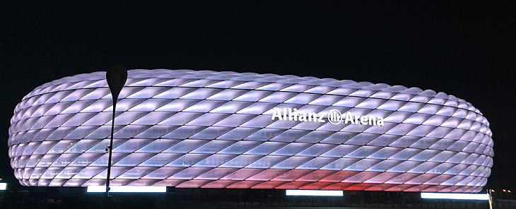 der Münchner Austragungsort Allianz Arena wird während der Fußball EURO 2024 neutral umgetauft in MUNICH FOOTBALL ARENA (©Foto: Martin Schmitz) 